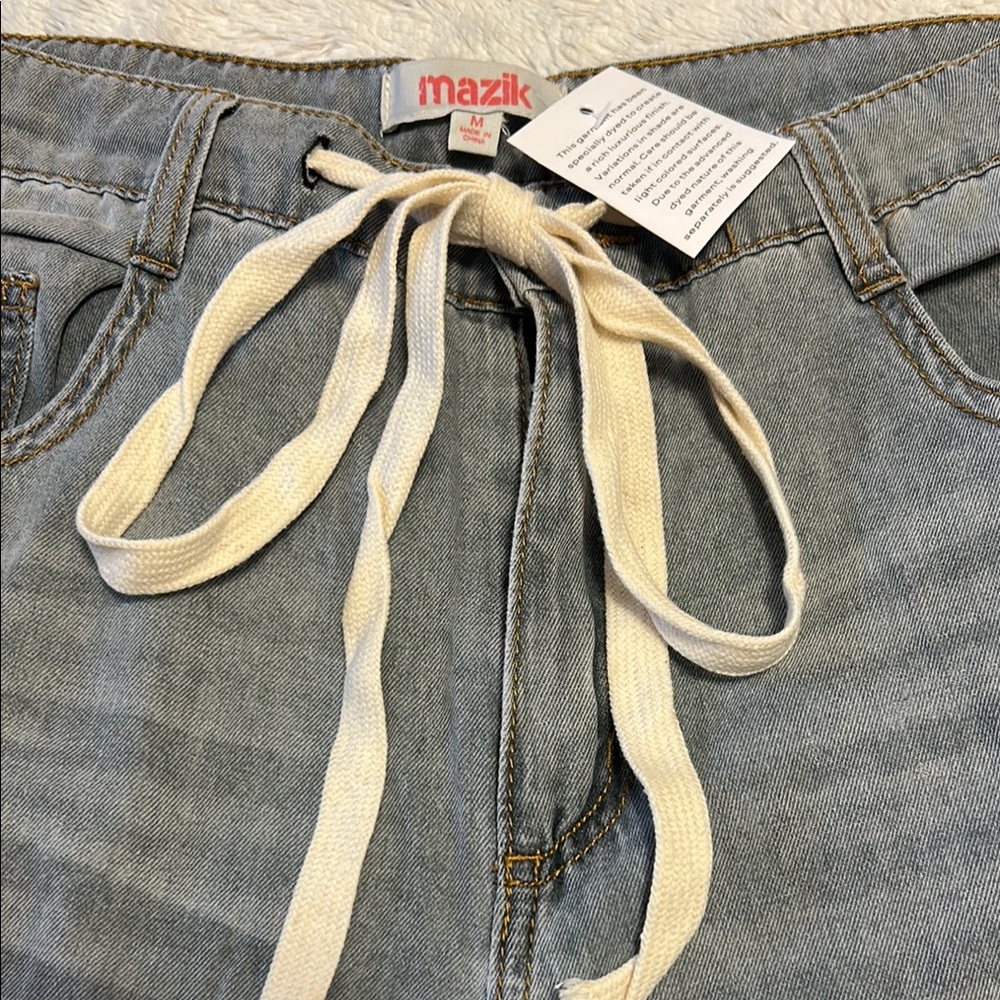 Mazik Light Gray Wide Leg Jeans - Picture 5 of 10